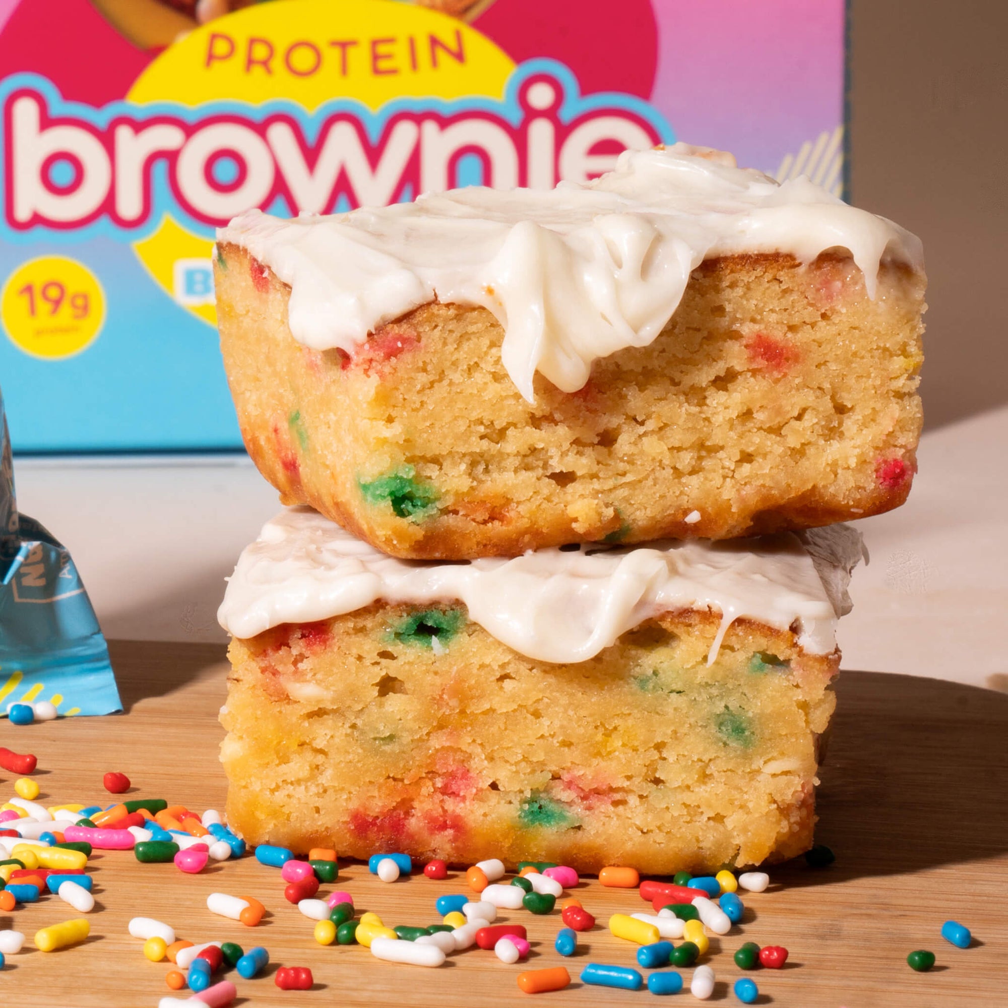 Prime Bites - Protein Brownie - Birthday Cake Blondie